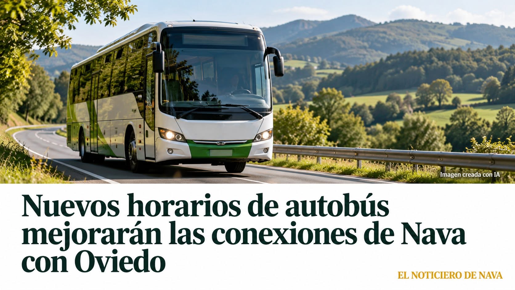 Nuevos horarios de autobús mejorarán las conexiones de Nava con Oviedo